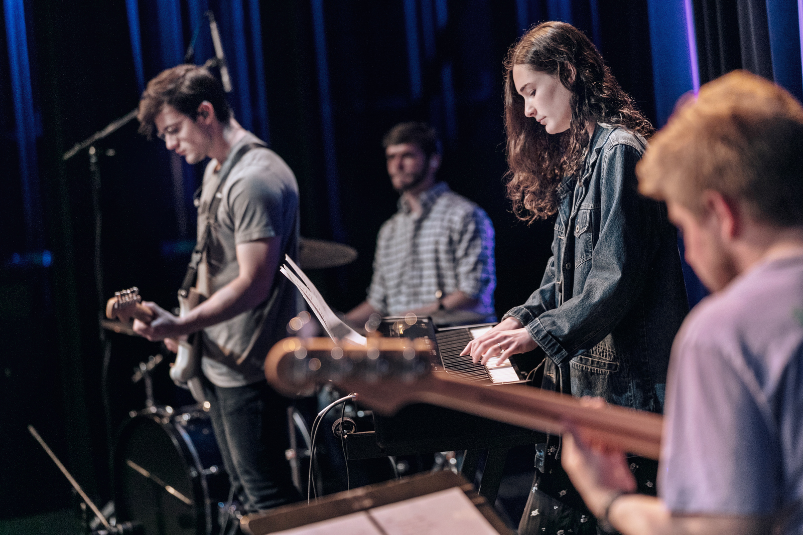 students playing instruments at Chapel