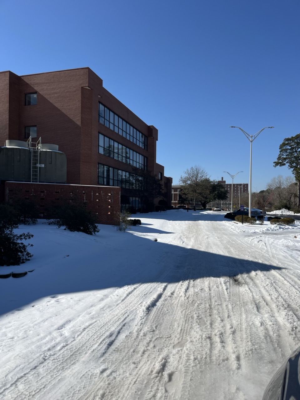Snow and ice near Mabee on 1/29/26