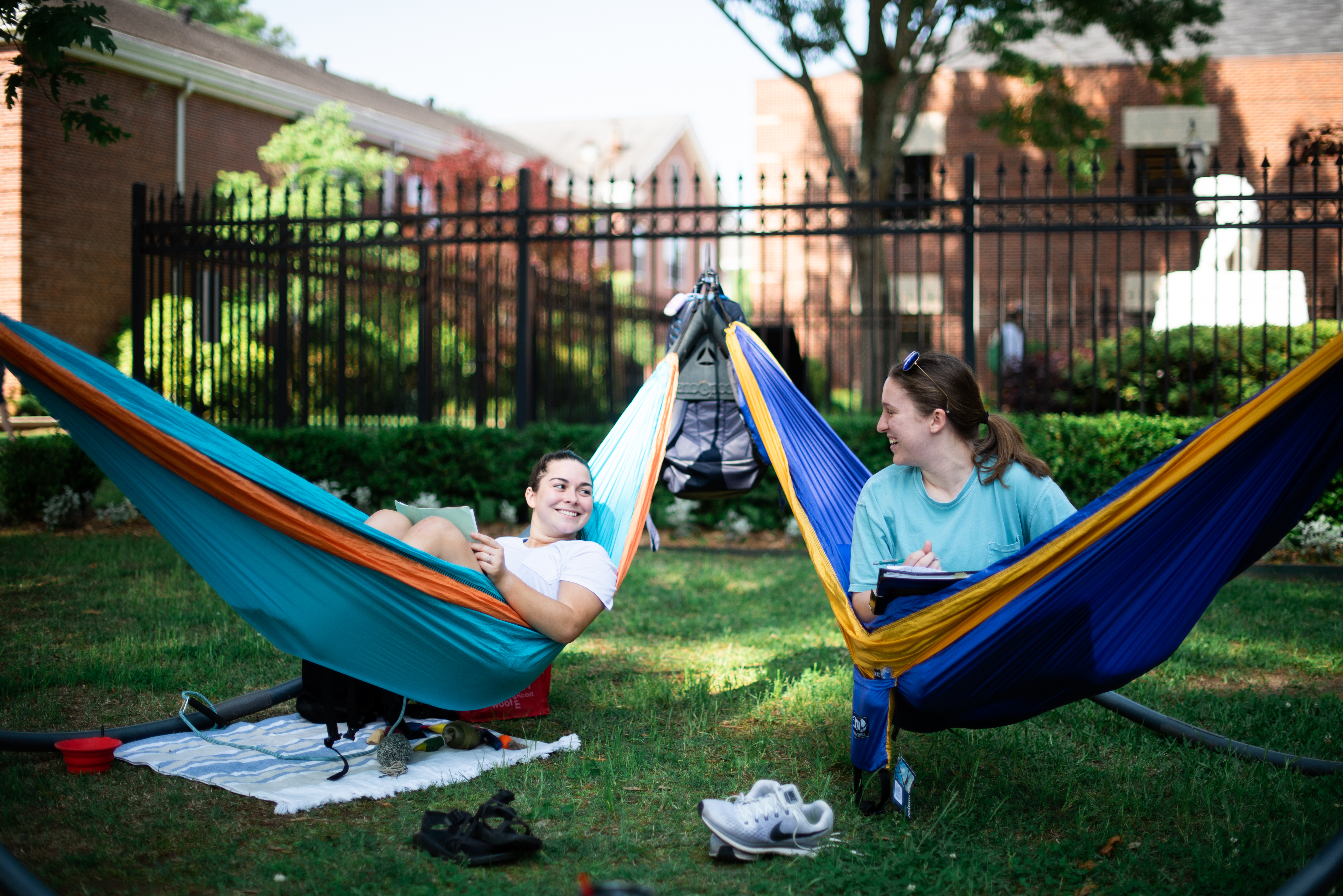 Ouachita students hammocking